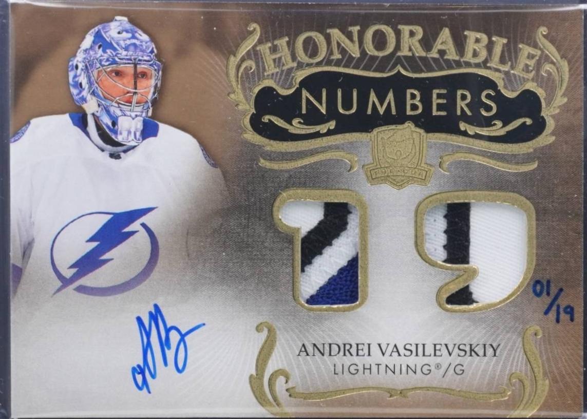 Andrei Vasilevskiy #HR-AV 2023 Upper Deck The Cup Honorable Numbers Autograph Hockey