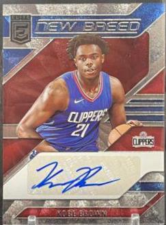 Kobe Brown #46 Basketball Cards 2023 Donruss Elite New Breed Autograph