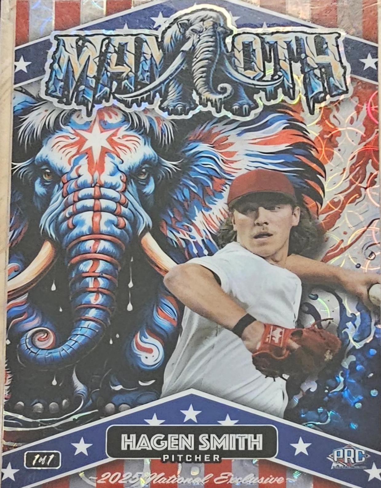 Hagen Smith #DMMMC01-HS 2025 Wild Card Patriotic Mammoths Baseball