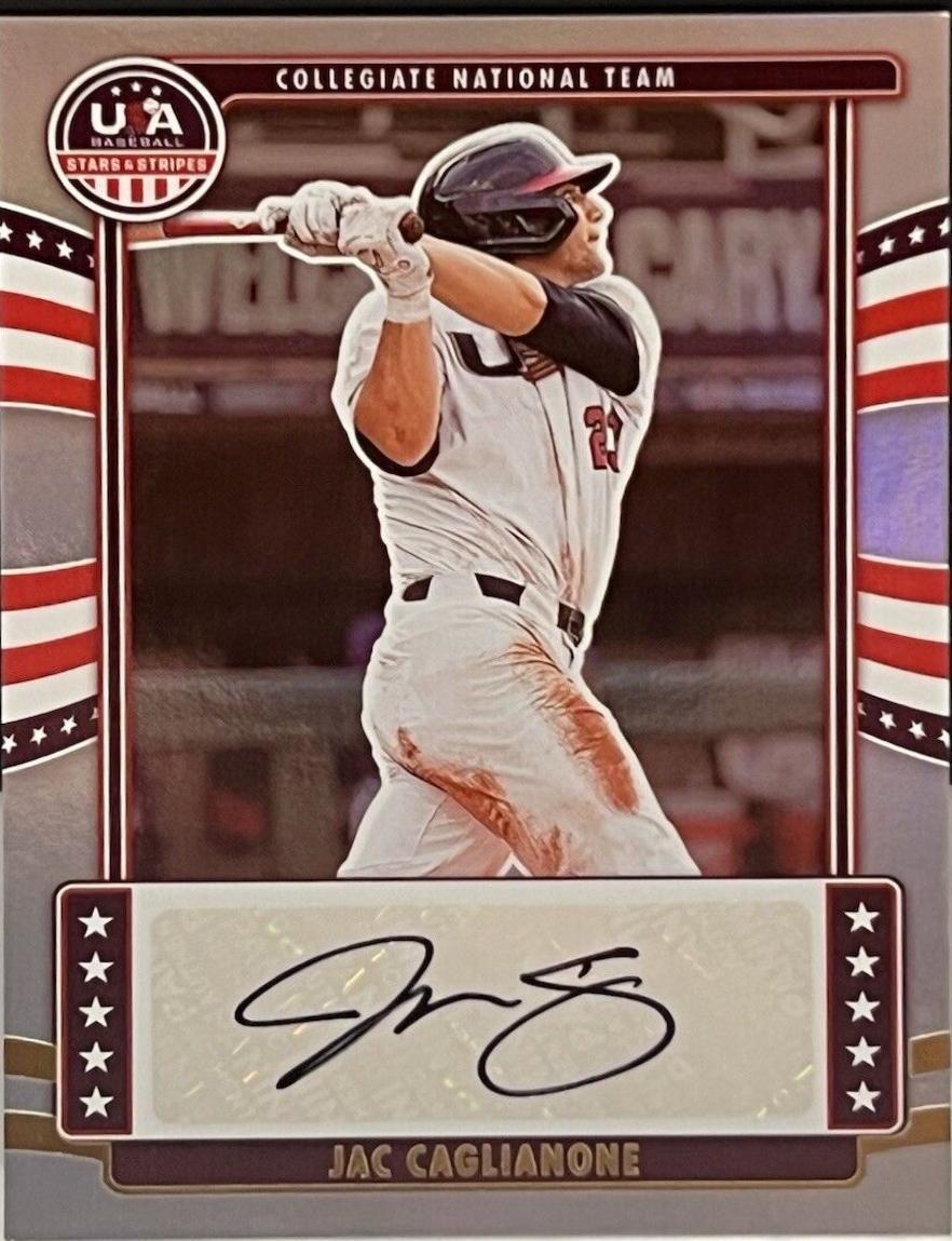 Jac Caglianone #NTS-JC Baseball Cards 2024 Panini Stars & Stripes Collegiate National Team Signature