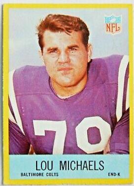 Lou Michaels #22 Football Cards 1967 Philadelphia