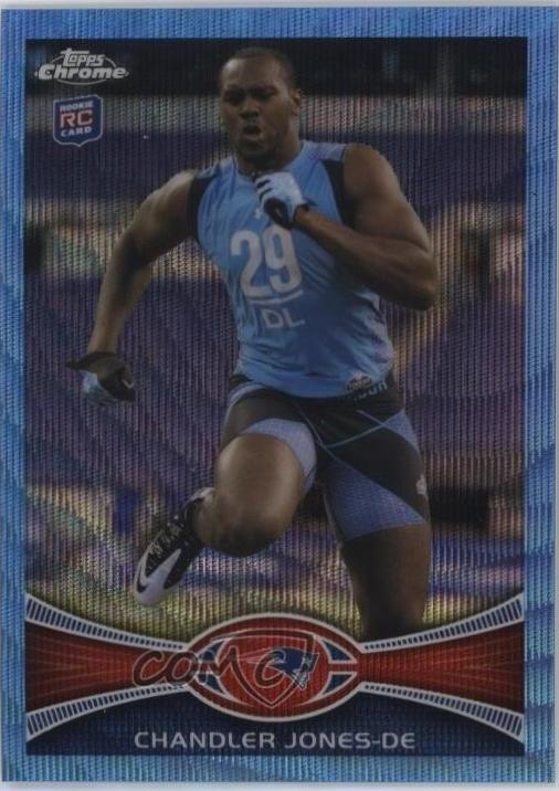 Chandler Jones #BW140 2012 Topps Chrome Blue Wave Refractor Football