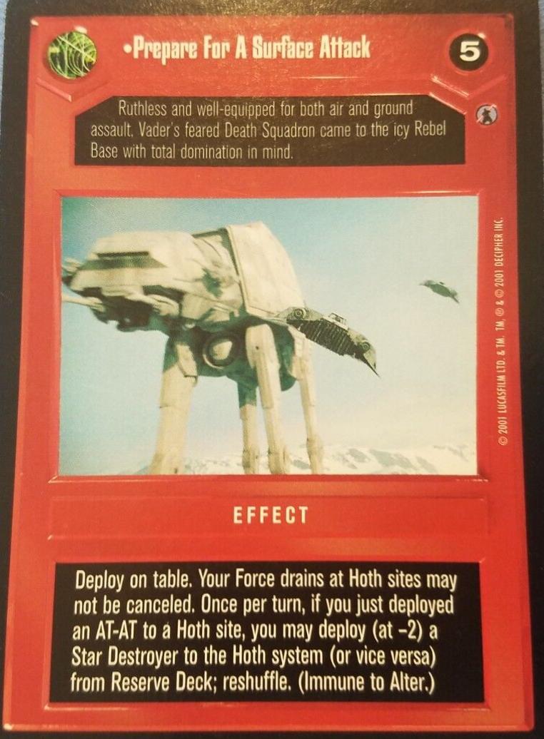 Prepare For A Surface Attack Star Wars CCG Reflections III