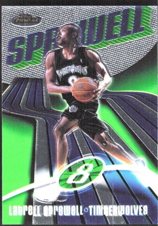 Latrell Sprewell #30 Basketball Cards 2003 Finest