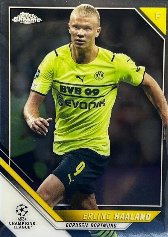 Erling Haaland #200 Soccer Cards 2021 Topps Chrome UEFA Champions League