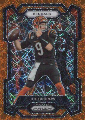 2023 Panini Prizm Joe Burrow [Orange Ice] #57 card
