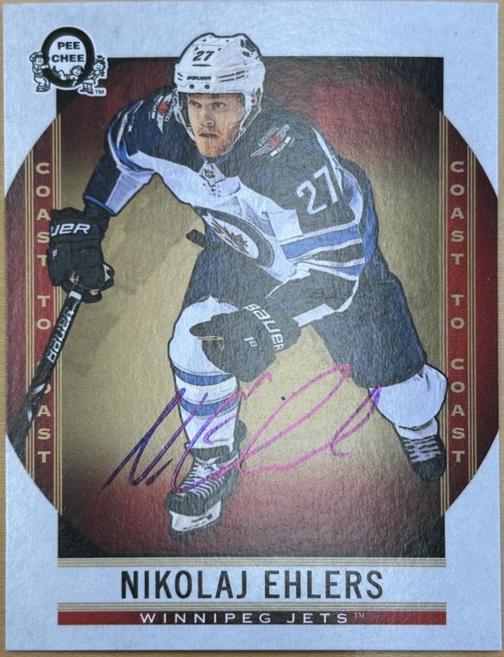 Nikolaj Ehlers #18 Hockey Cards 2018 O-Pee-Chee Coast-to-Coast Autographs