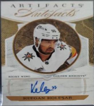 Keegan Kolesar #AF-KK Hockey Cards 2022 Upper Deck Artifacts Auto Facts