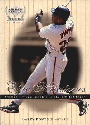 Barry Bonds #EM10 Baseball Cards 1999 Upper Deck Century Legends Epic Milestones