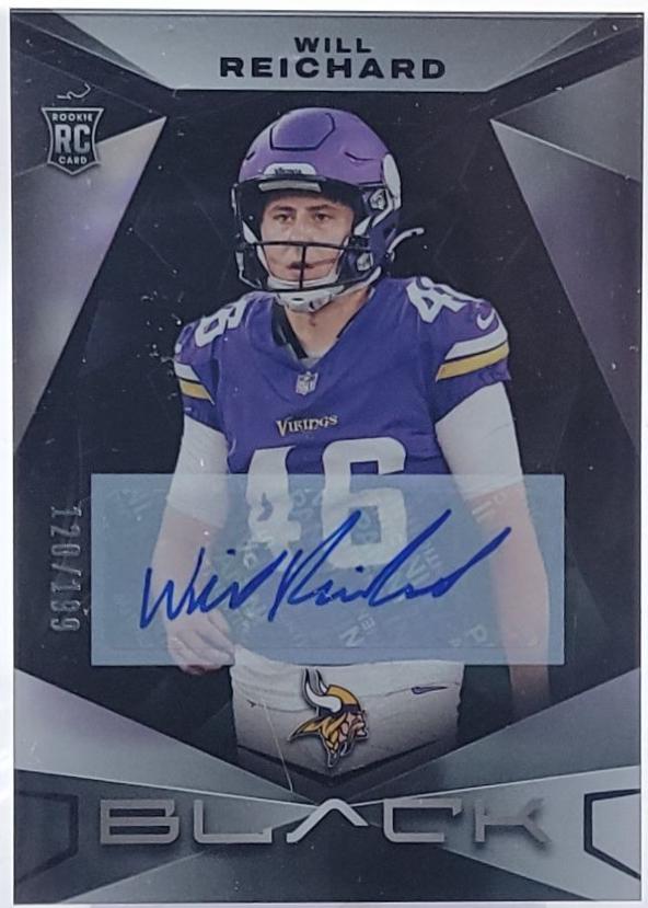Will Reichard #196 Football Cards 2024 Panini Black Rookies Autograph