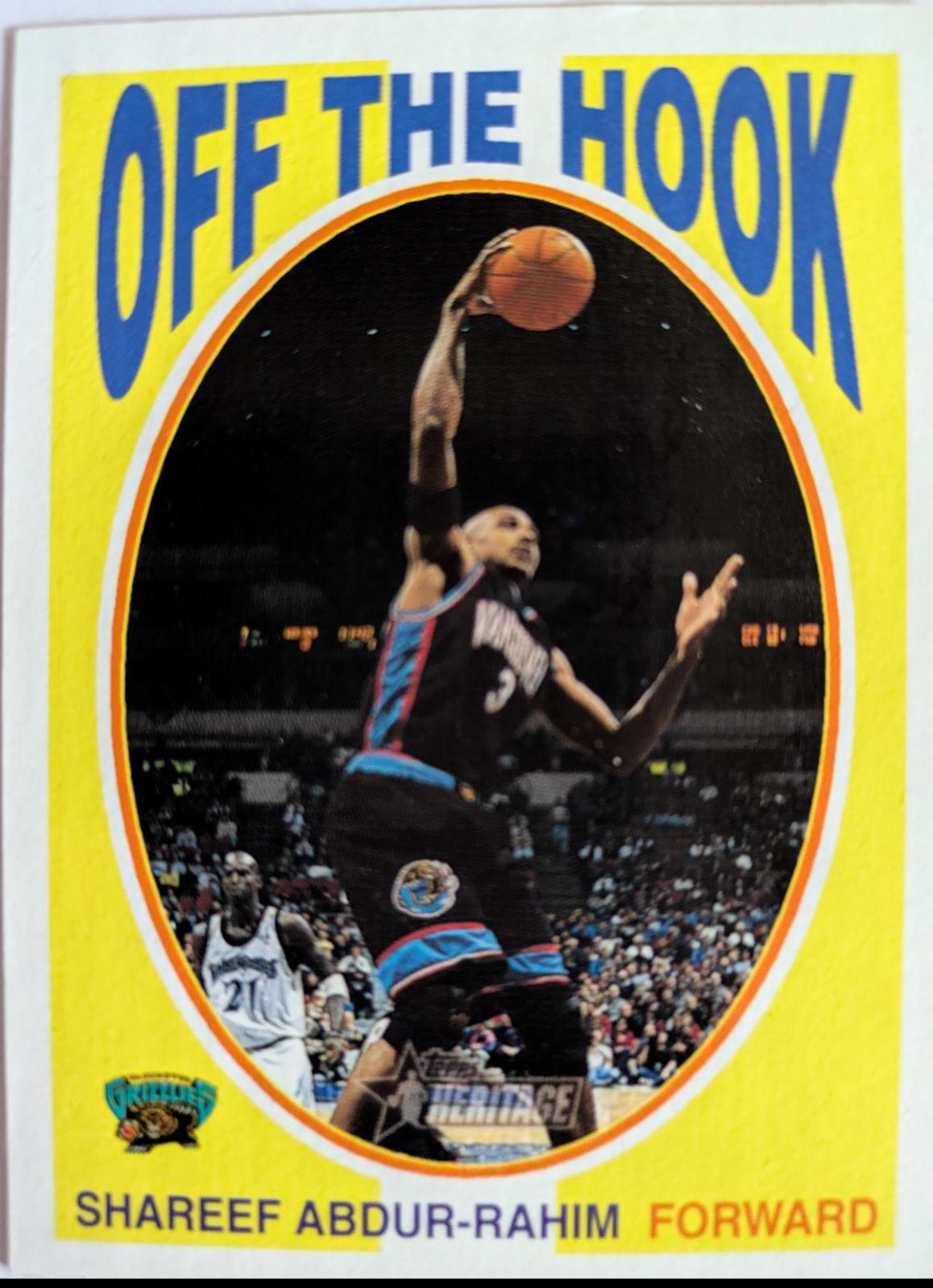 Shareef Abdur-Rahim #OH14 Basketball Cards 2000 Topps Heritage Off the Hook