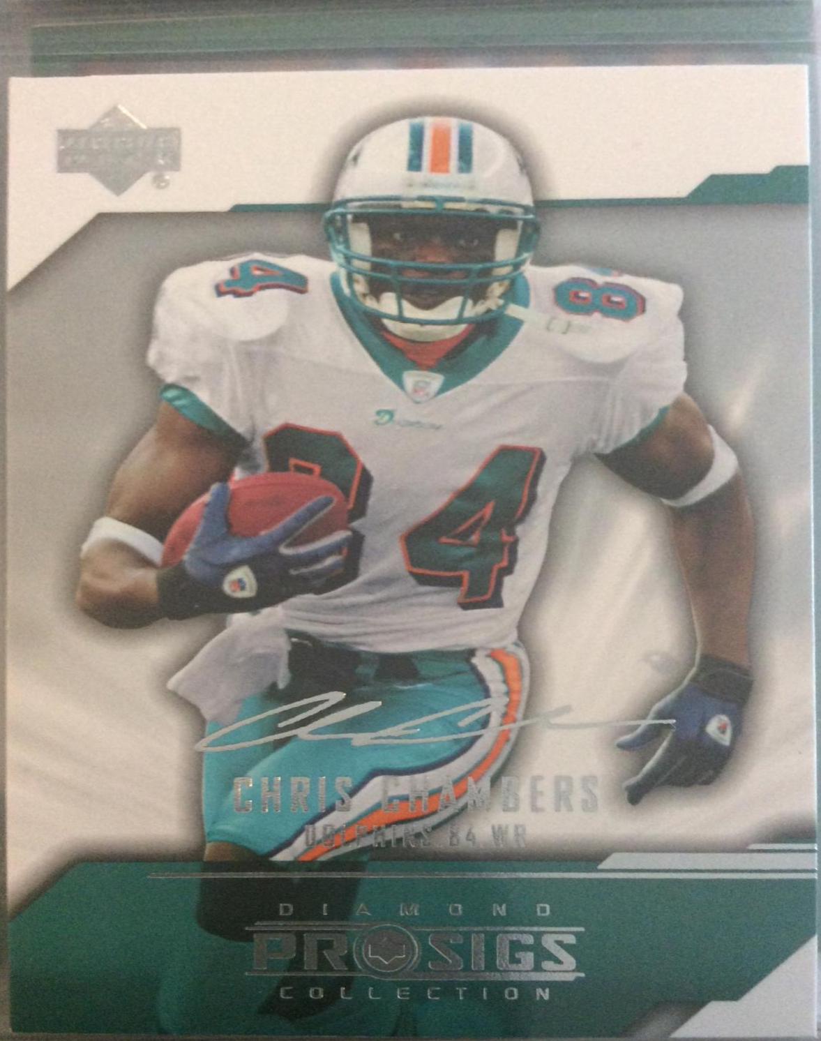 Chris Chambers #46 Football Cards 2004 Upper Deck Diamond Pro Sigs