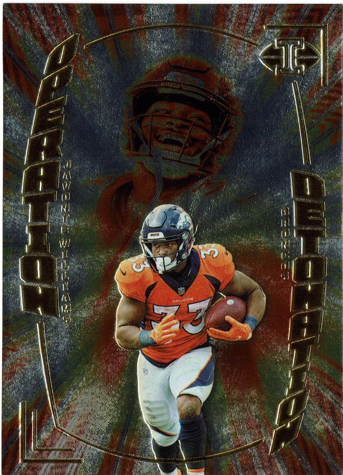 Javonte Williams #OD-14 Football Cards 2022 Panini Illusions Operation Detonation