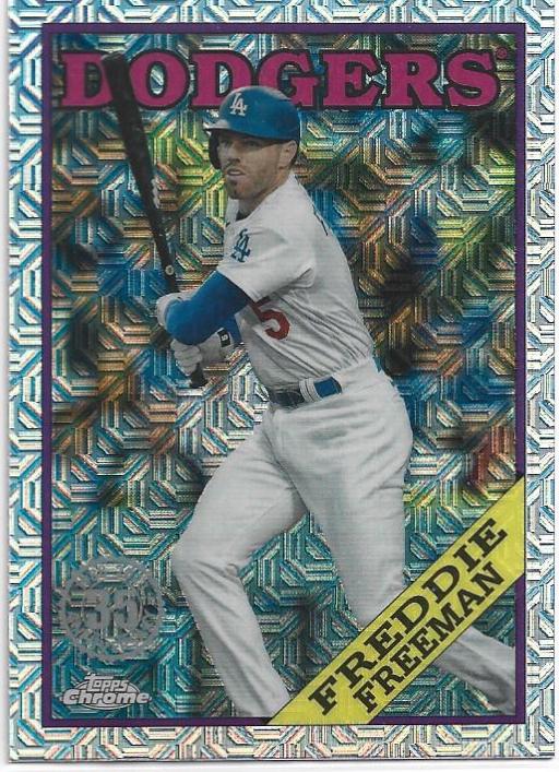 Freddie Freeman #T88C-100 Baseball Cards 2023 Topps Silver Pack 1988 Chrome