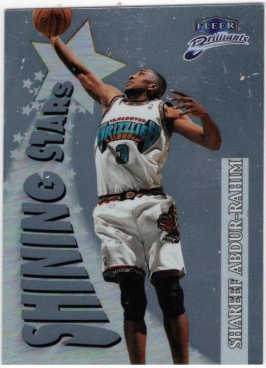 Shareef Abdur-Rahim #9 1998 Fleer Brilliants Shining Stars Basketball