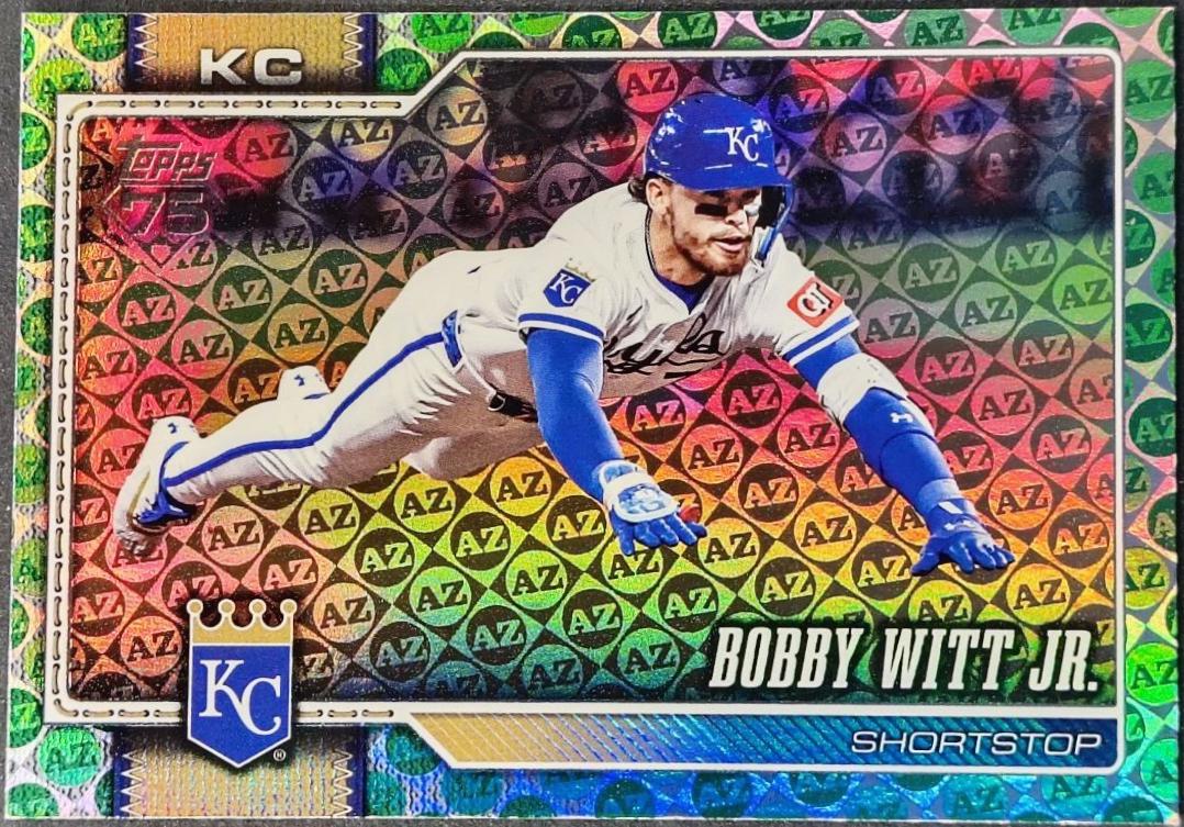 ゲームセンター・ゲームカード BOBBY WITT JR. 2025 National Treasures Bobby Witt Jr. JUMBO PATCH AUTO PURPLE #5/5👑
