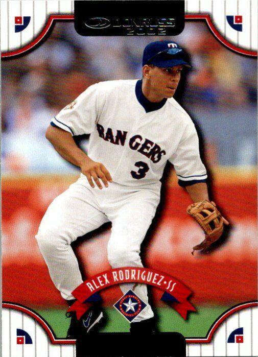 Alex Rodriguez #1 Baseball Cards 2002 Donruss