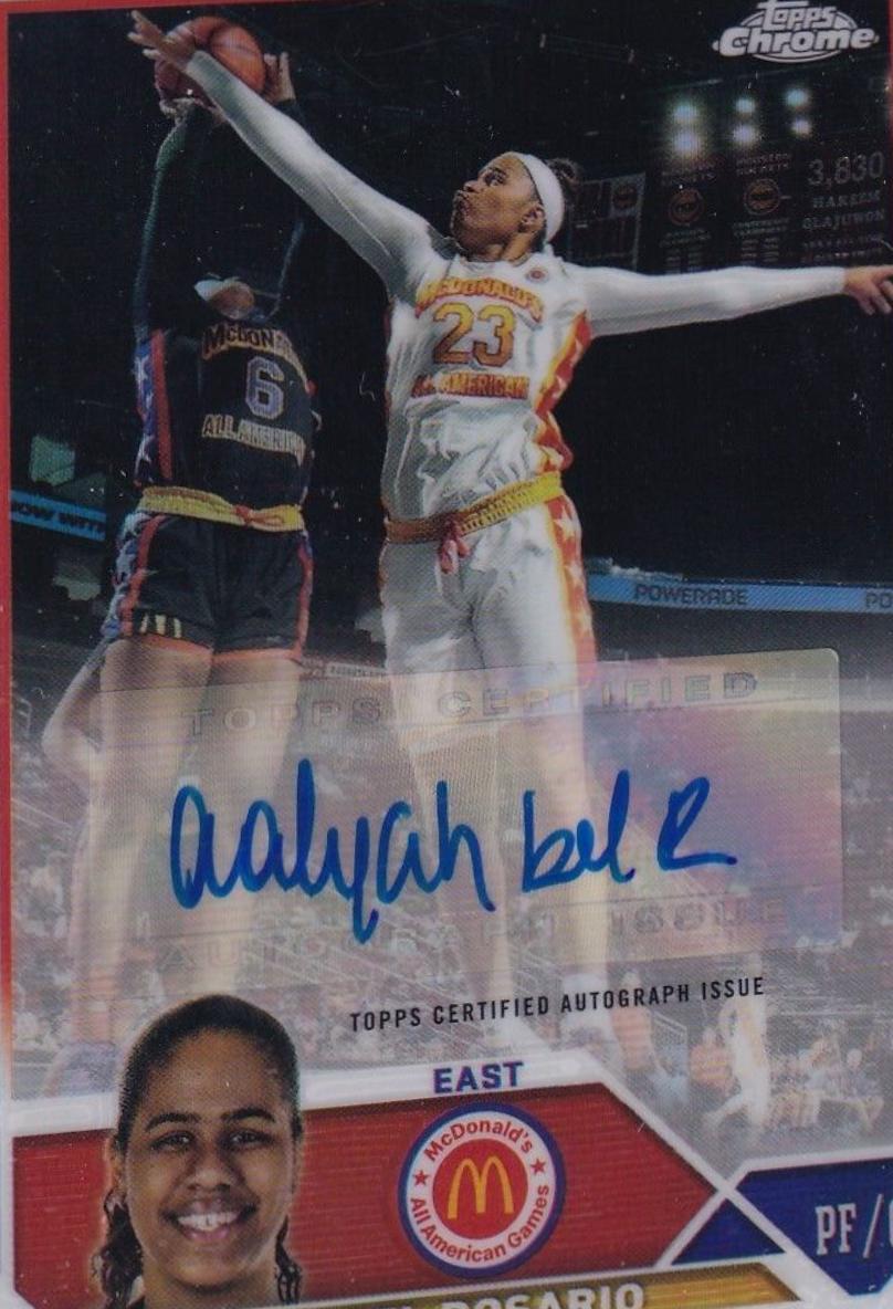 Aalyah Del Rosario #CA-AD Basketball Cards 2023 Topps Chrome McDonald's All American Autographs