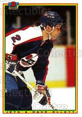 Dave Ellett #132 Hockey Cards 1990 Bowman Tiffany