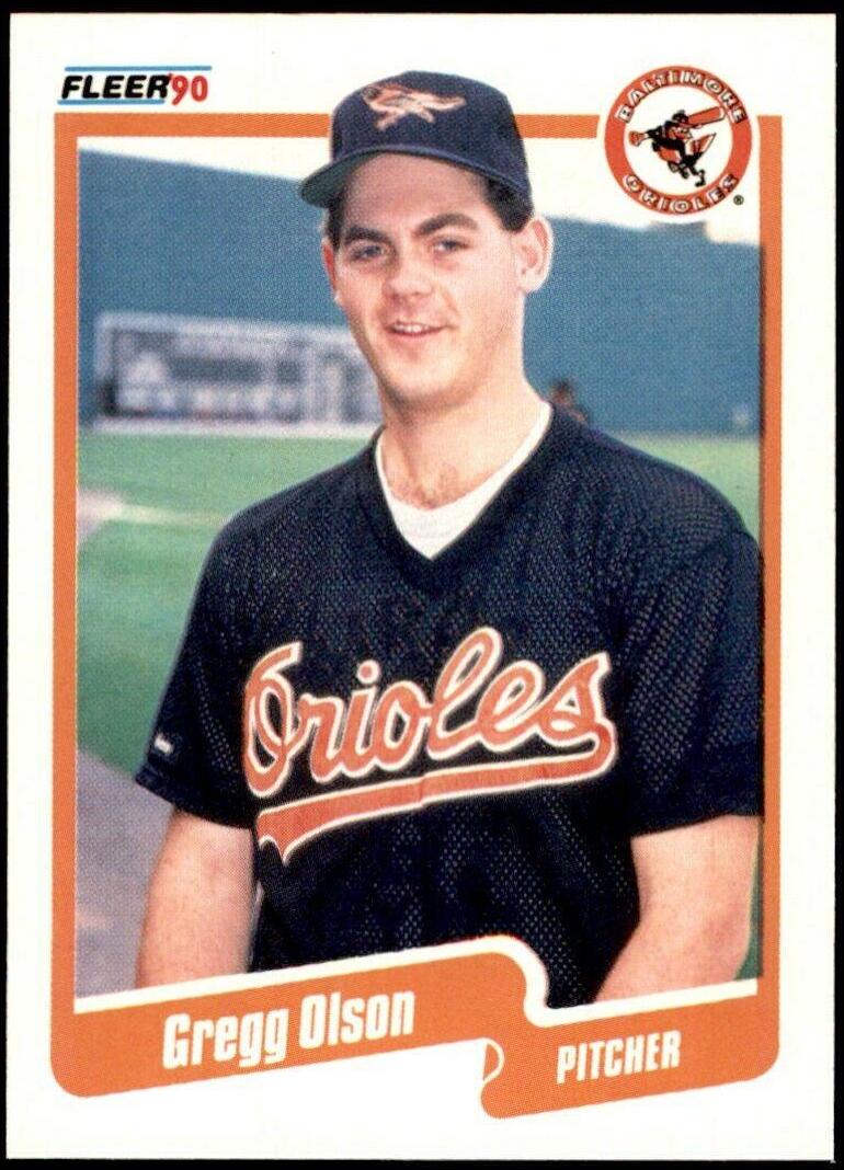 Gregg Olson #184 Baseball Cards 1990 Fleer