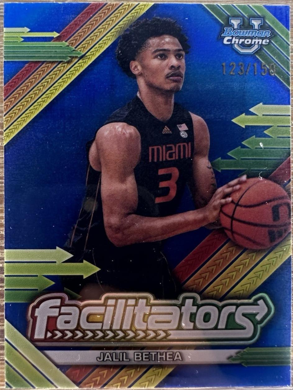 Jalil Bethea #F-7 Basketball Cards 2024 Bowman Chrome University Facilitators