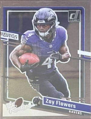 Zay Flowers #6 Football Cards 2023 Clearly Donruss The Rookies