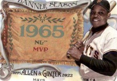 Willie Mays #BS-2 Baseball Cards 2022 Topps Allen & Ginter Banner Seasons