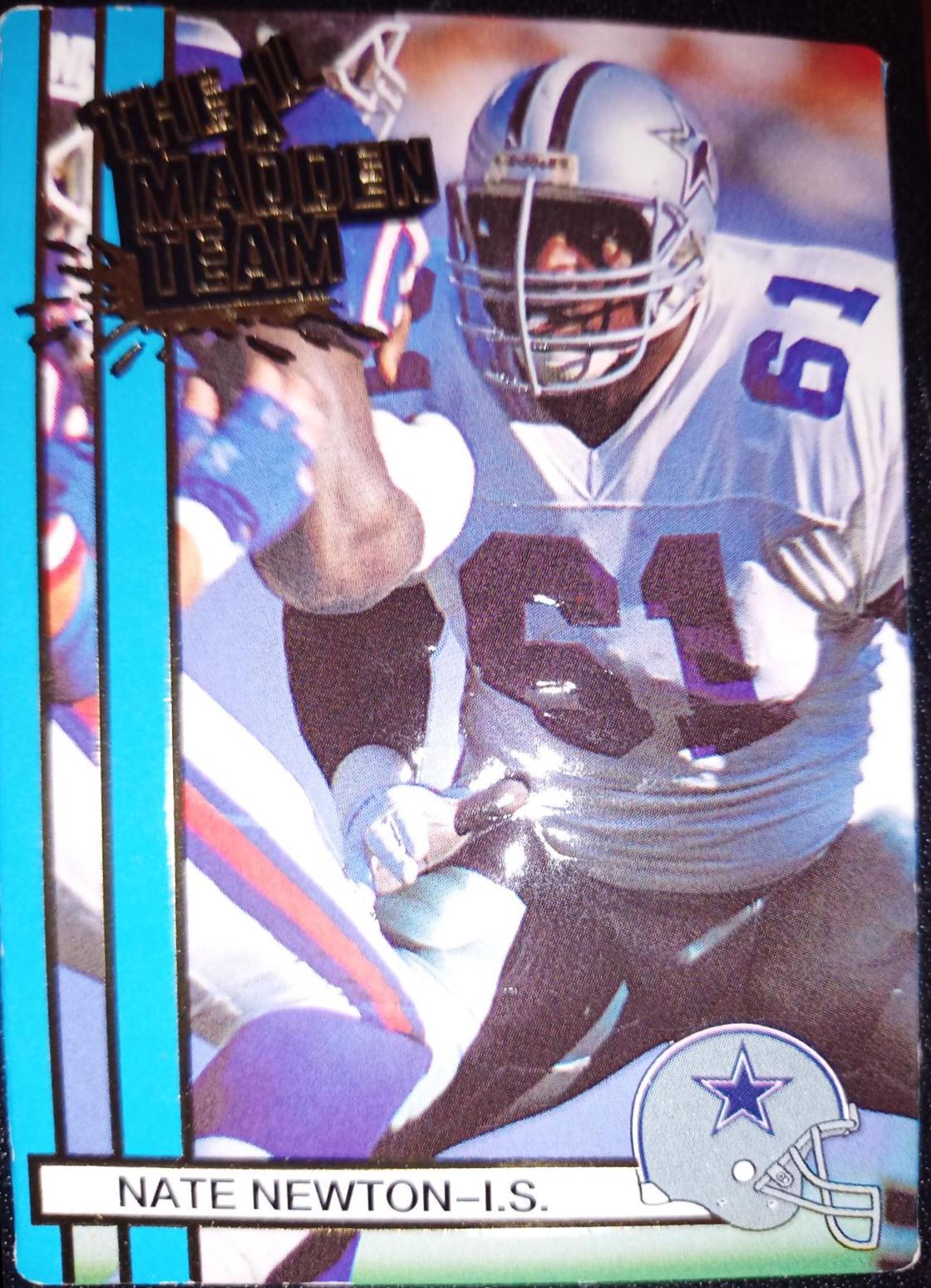Nate Newton #7 Football Cards 1990 Action Packed All Madden