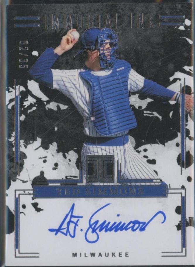 Ted Simmons #25 2025 Panini Impeccable Baseball Immortal Ink