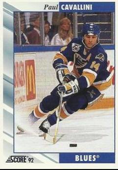 Paul Cavallini #22 Hockey Cards 1992 Score
