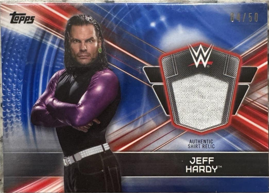 Jeff Hardy #SR-JH Wrestling Cards 2019 Topps WWE Road to Wrestlemania Shirt Relics