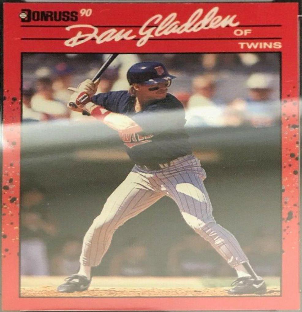Dan Gladden #182 Baseball Cards 1990 Donruss Aqueous Test