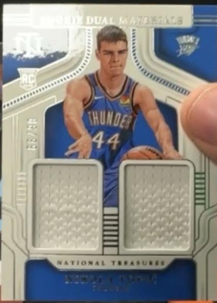 Nikola Topic #15 2024 Panini National Treasures Rookie Dual Materials Basketball