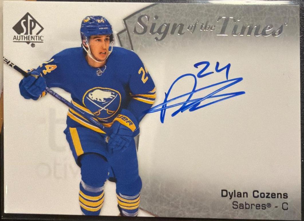 Dylan Cozens #SOTT-DC 2021 Sp Authentic Sign Of The Times Autographs Hockey