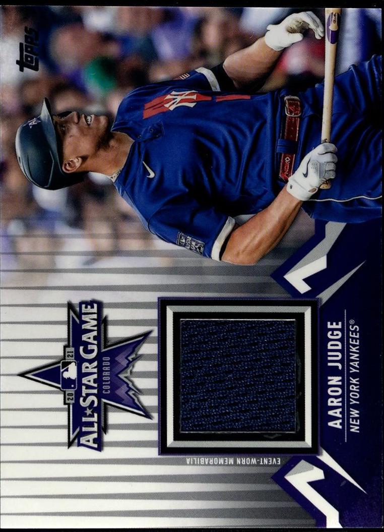 Aaron Judge #ASSC-AJ Baseball Cards 2021 Topps Update All Star Stitches Triple Relics