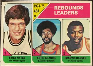ABA Rebounds Ldrs.: Nater, Gilmore, Barnes