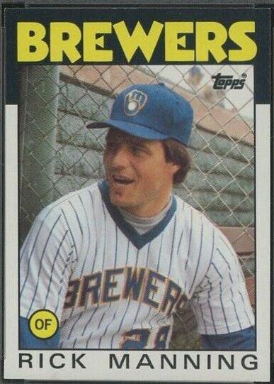 Rick Manning #49 Baseball Cards 1986 Topps