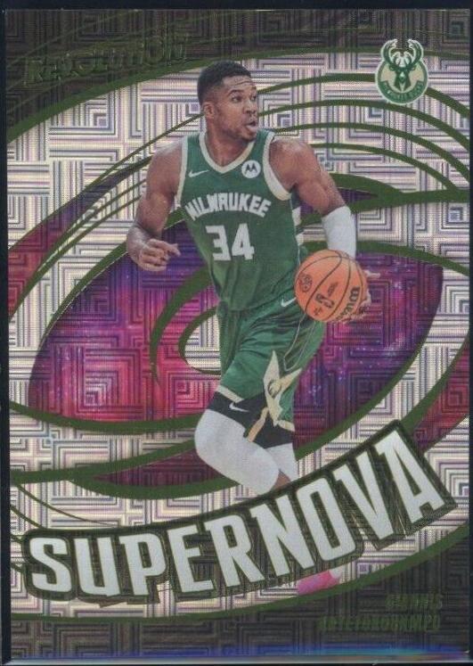 Giannis Antetokounmpo #3 Basketball Cards 2023 Panini Revolution Supernova