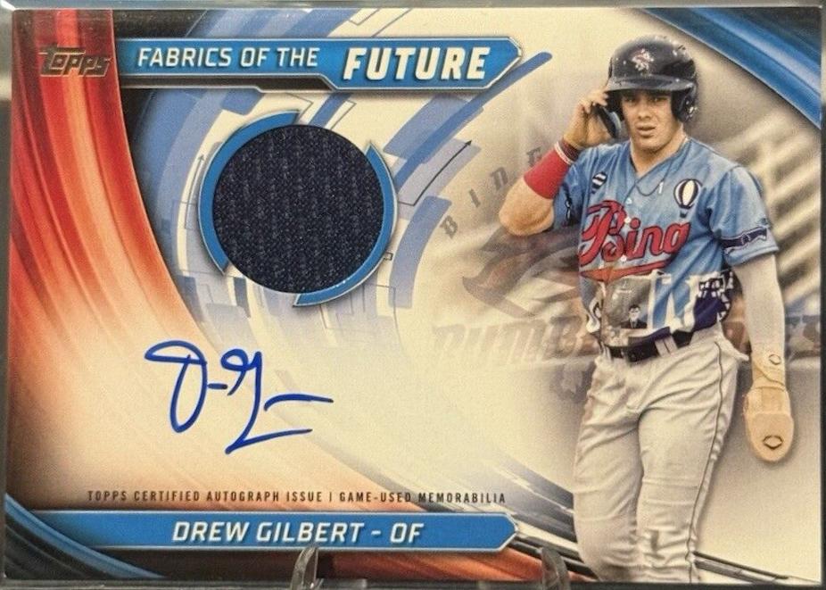 Drew Gilbert #FOTF-DG Baseball Cards 2024 Topps Pro Debut Fabrics of the Future Autograph Relic