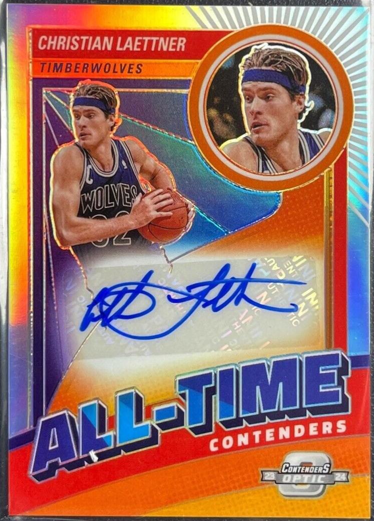 Christian Laettner #34 Basketball Cards 2023 Panini Contenders Optic All-Time Autograph