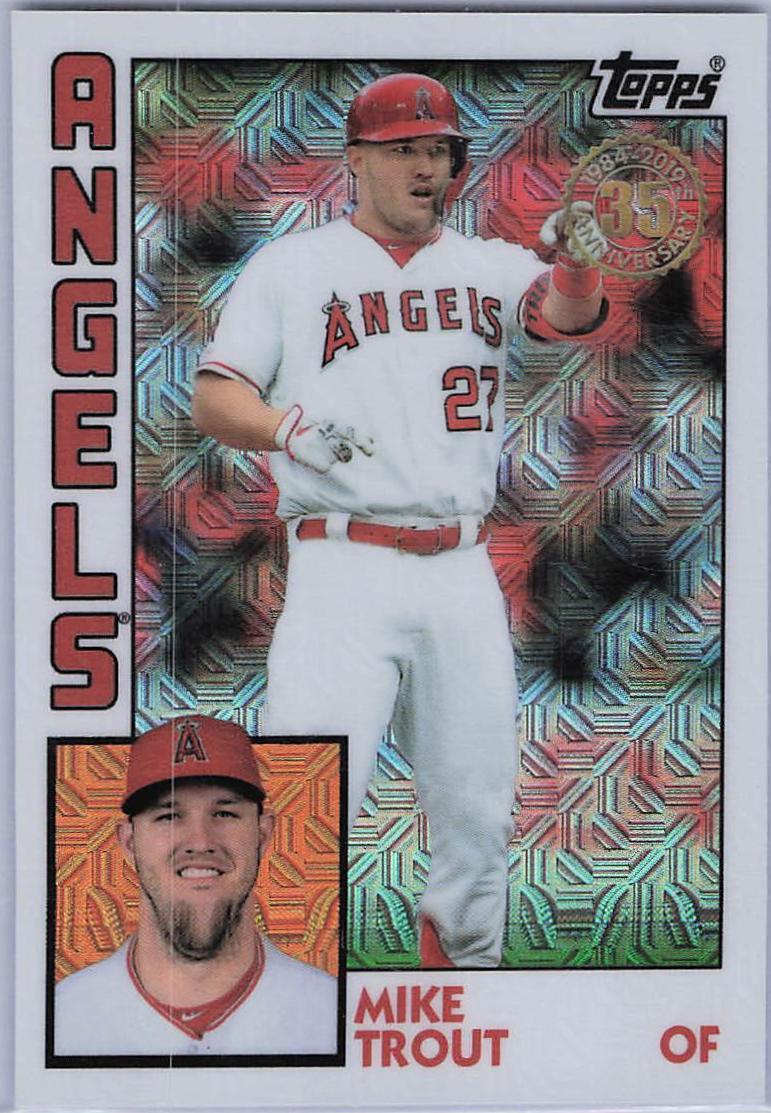 Mike Trout #T84U-1 Baseball Cards 2019 Topps Update 1984 Baseball 35th Anniversary