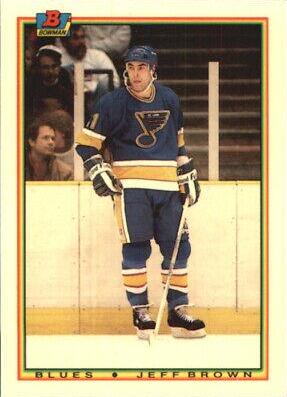 Jeff Brown #25 Hockey Cards 1990 Bowman Tiffany