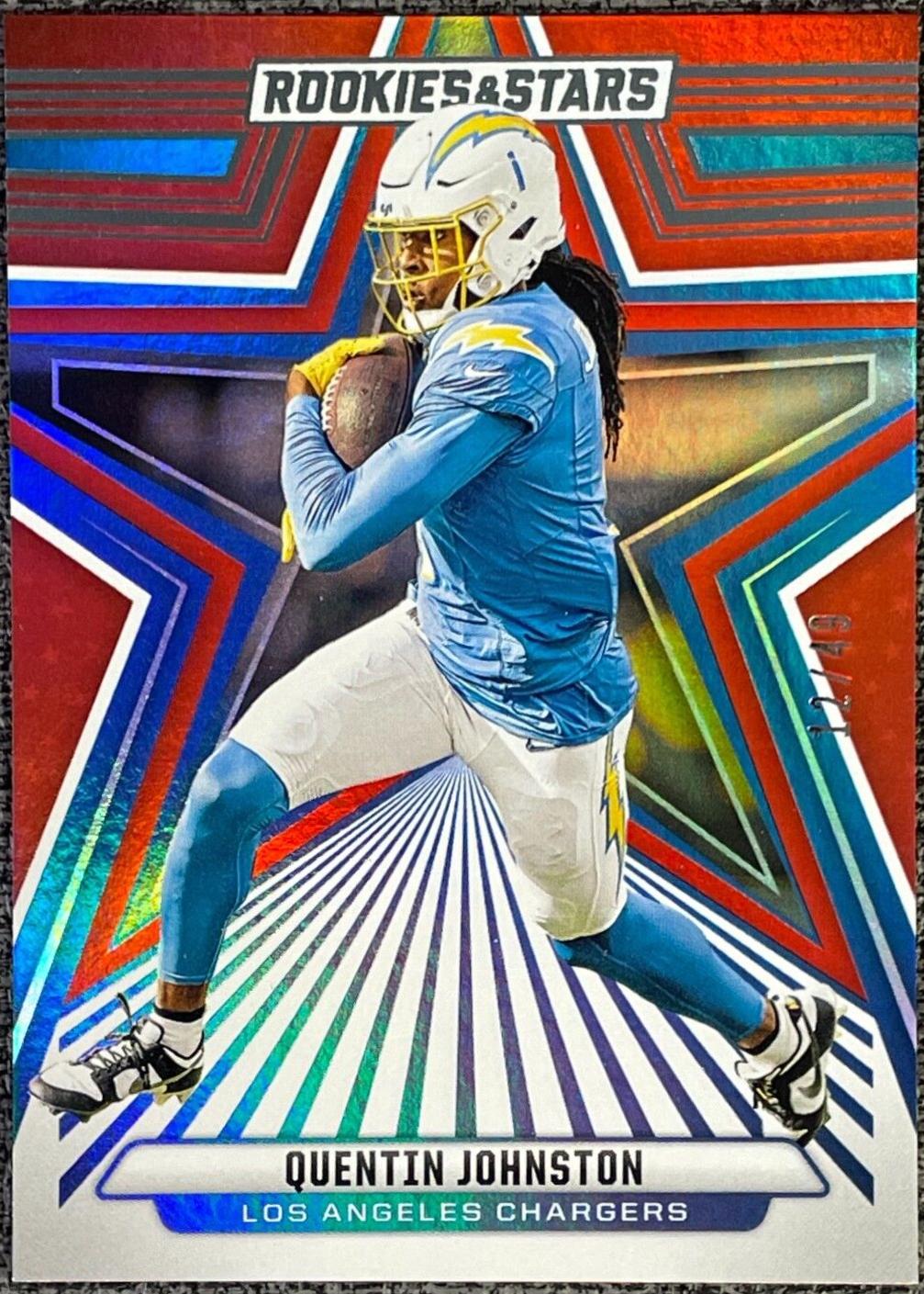 Quentin Johnston [Red Blue] #54 Prices | 2024 Panini Rookies & Stars ...