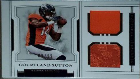 Courtland Sutton Football Cards 2018 National Treasures Rookie Dual Materials