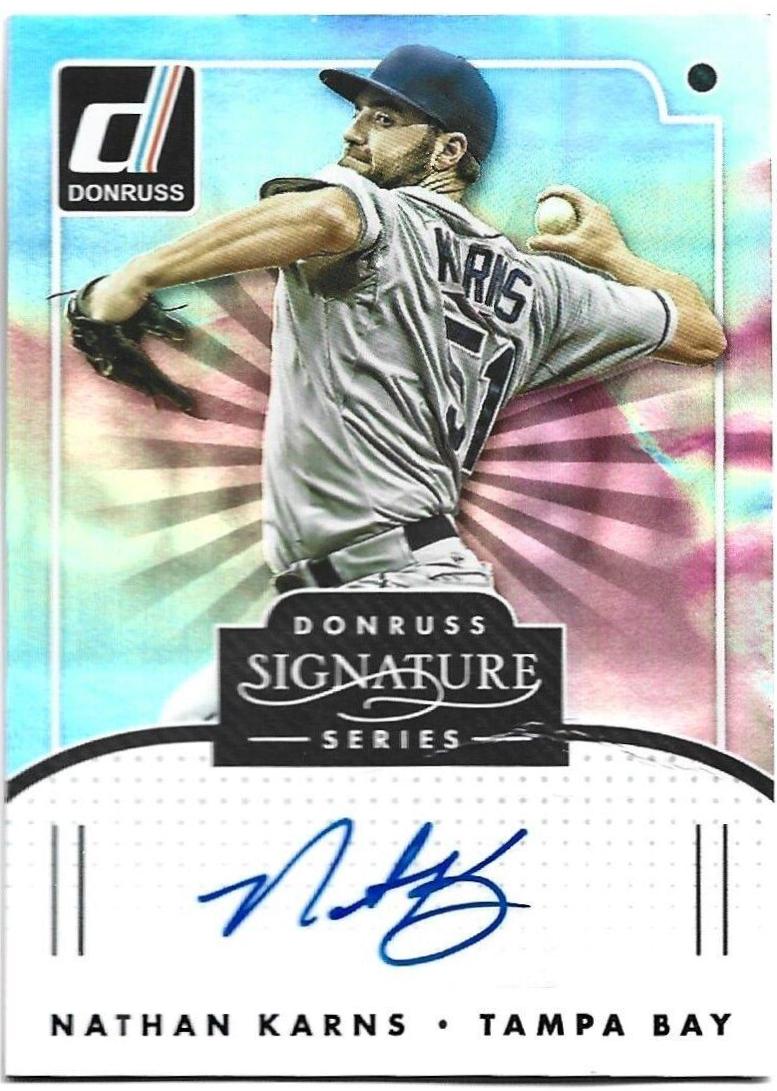 Nathan Karns #SGS-NK Baseball Cards 2016 Panini Donruss Signature Series