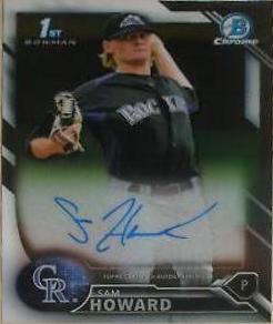 Sam Howard #BCAP-SH 2016 Bowman Chrome Baseball Prospects Autographs