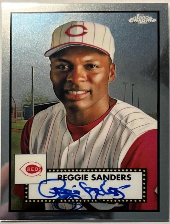 Reggie Sanders #PA-RS Baseball Cards 2021 Topps Chrome Platinum Anniversary Autographs