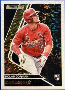 Nolan Gorman #BG-30 Baseball Cards 2023 Topps Update Black Gold
