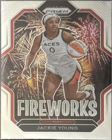 Jackie Young #7 Basketball Cards 2023 Panini Prizm WNBA Fireworks