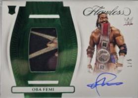 Oba Femi #9 Wrestling Cards 2024 Panini Flawless WWE Patch Autographs